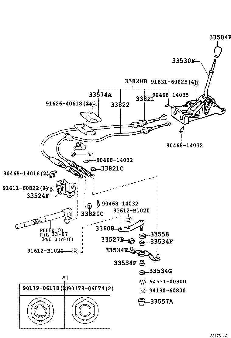 Shift Lever & Retainer