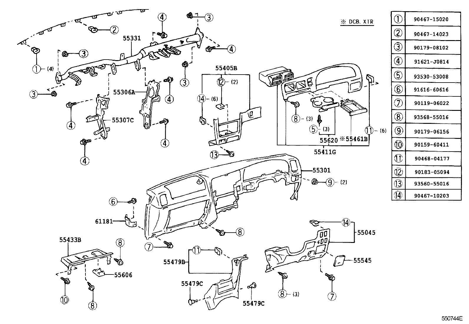 Instrument Panel Glove Compartment