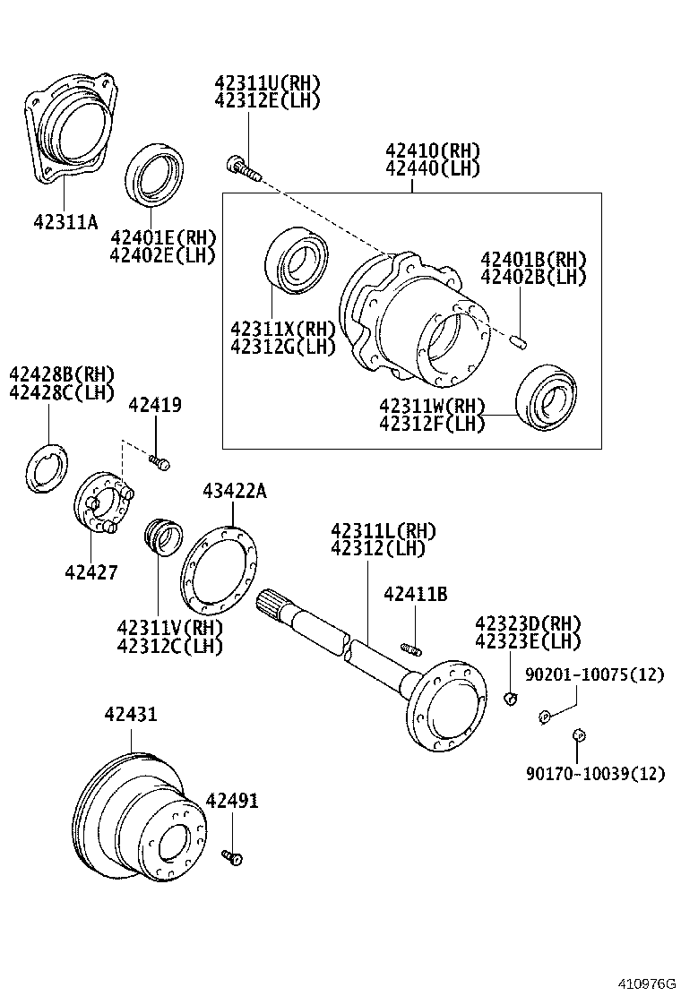 Rear Axle Shaft Hub