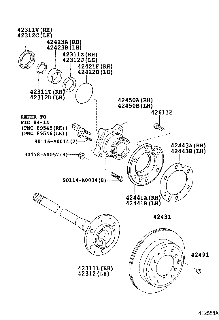 Rear Axle Shaft Hub