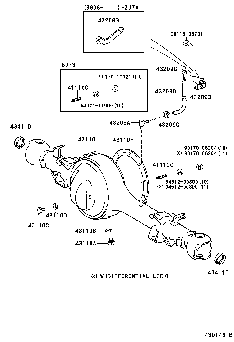 Front Axle Housing & Differential