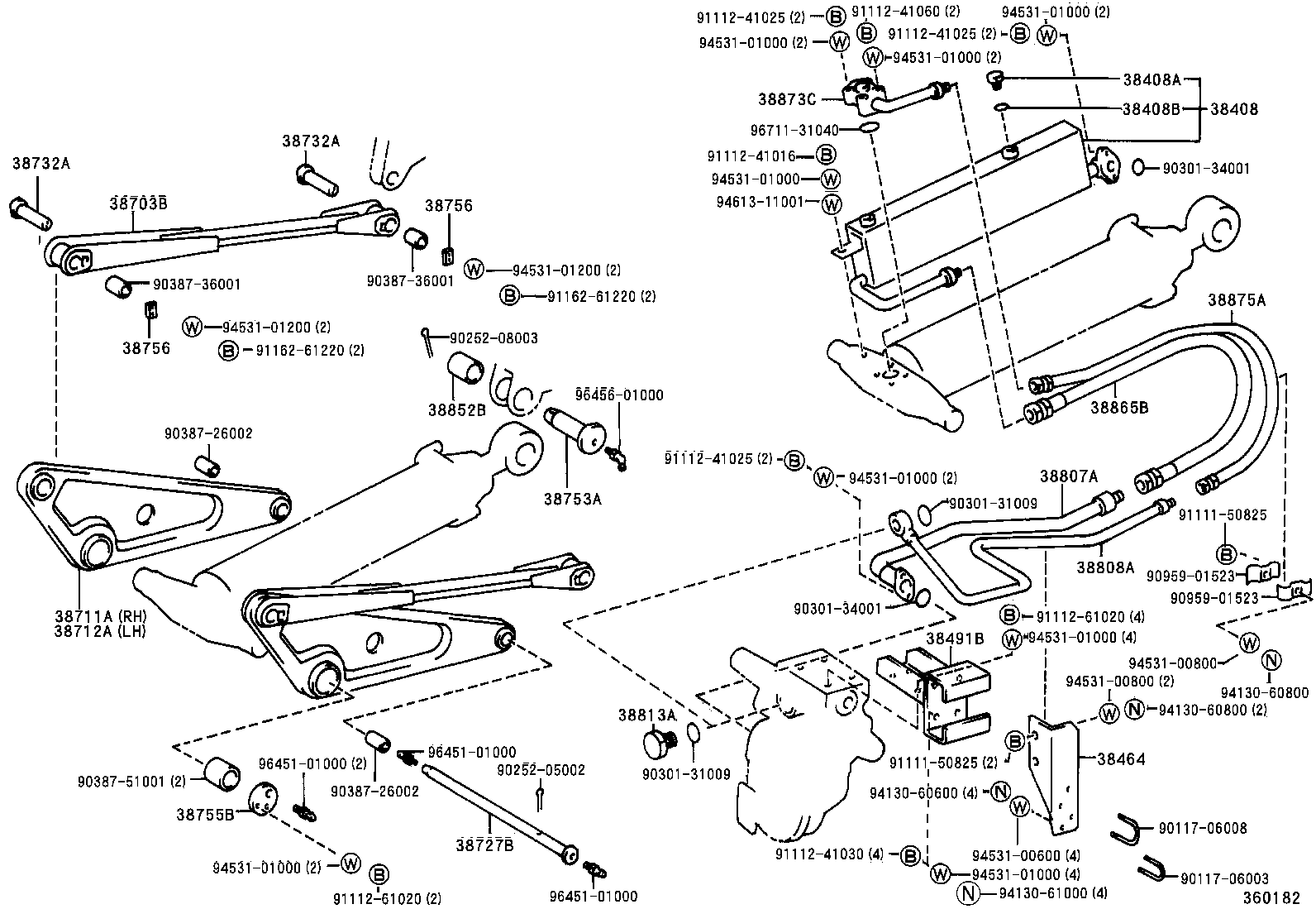 Hoist Cylinder Trunnion & Lift Arm