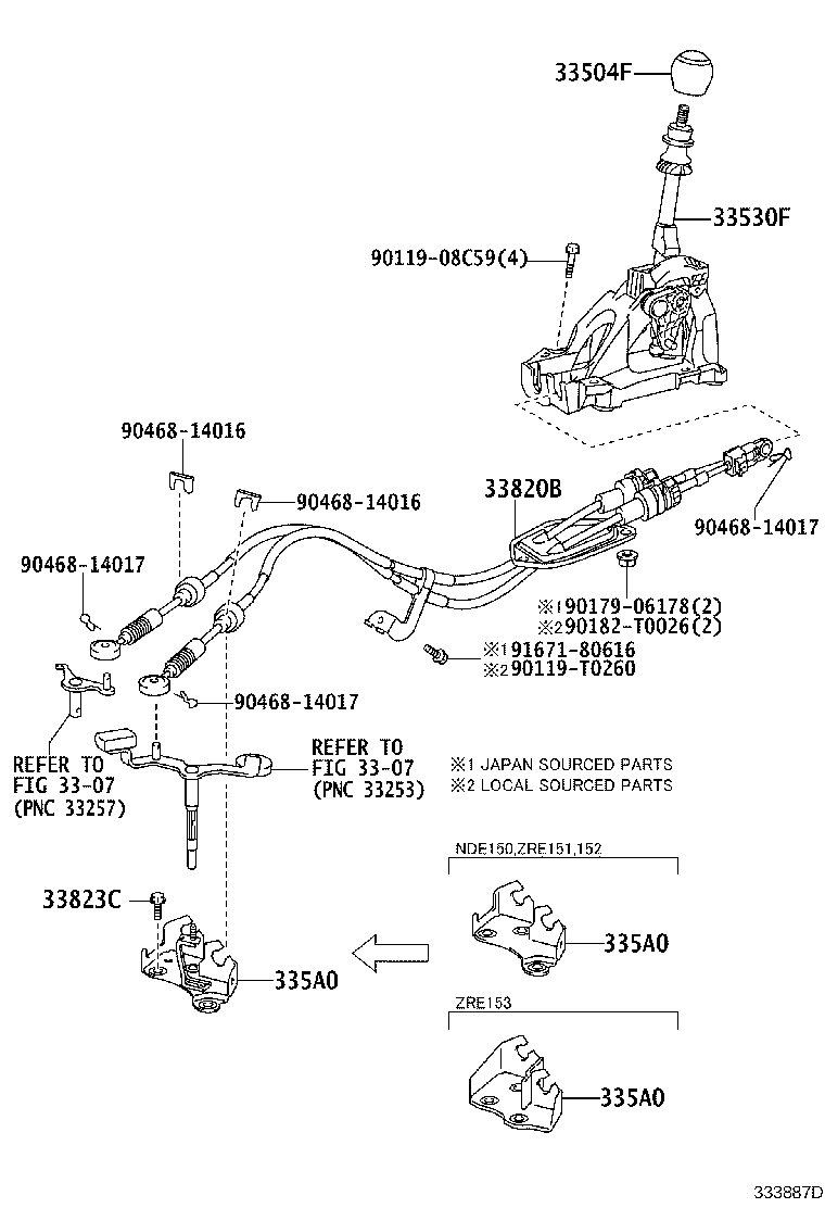 Shift Lever & Retainer