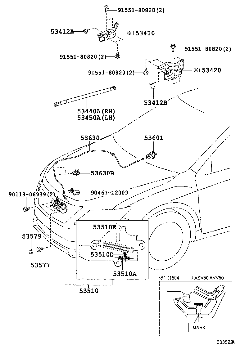 Hood Lock & Hinge