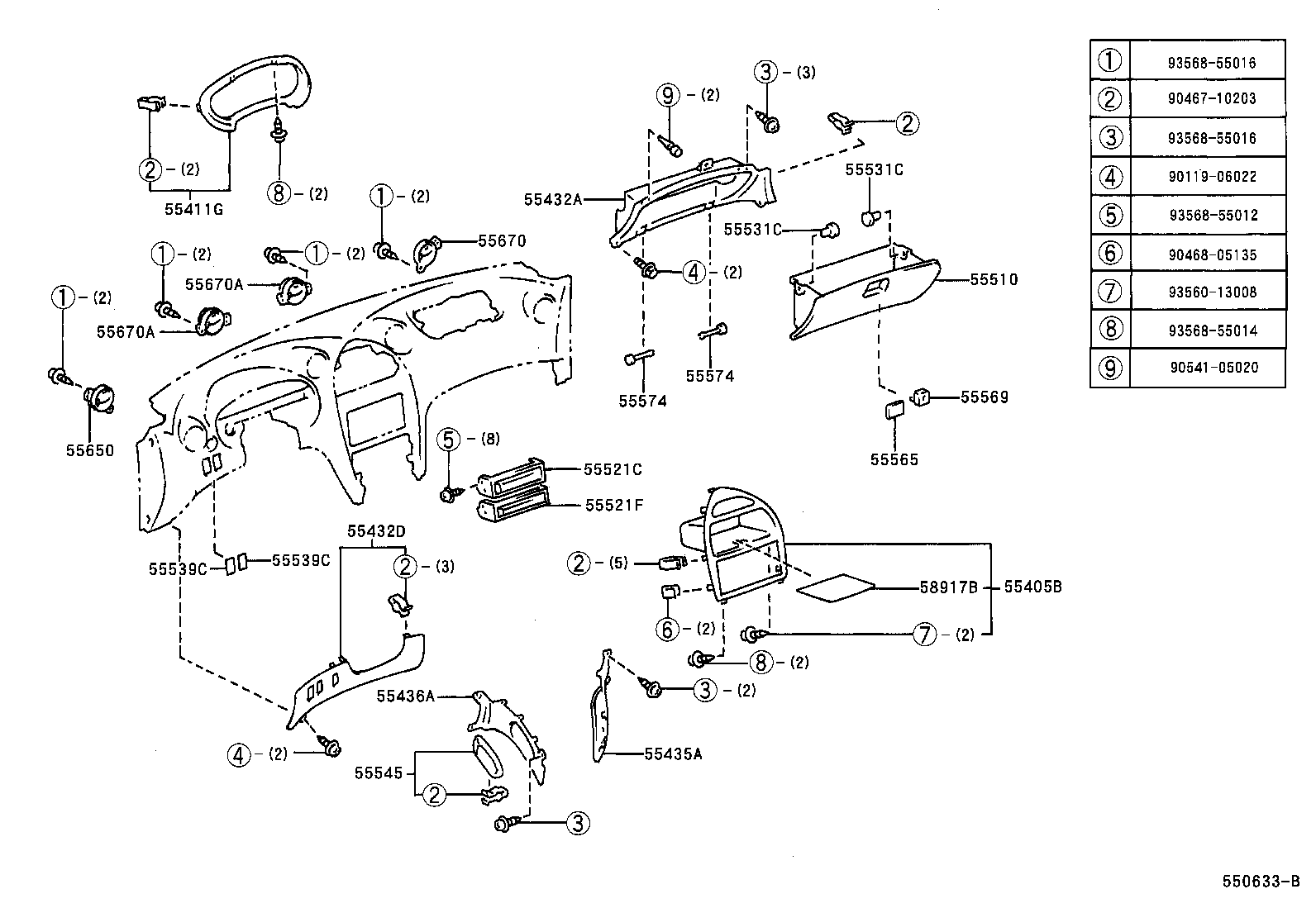 Instrument Panel Glove Compartment