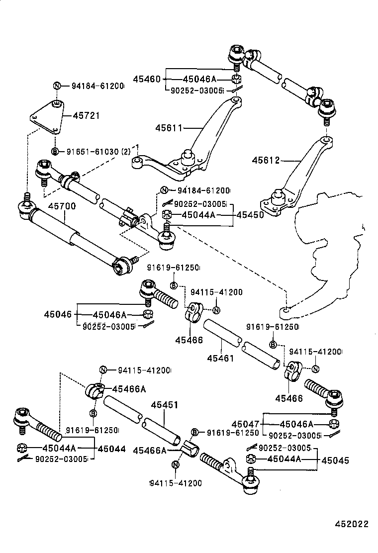 Enlace del mecanismo de dirección