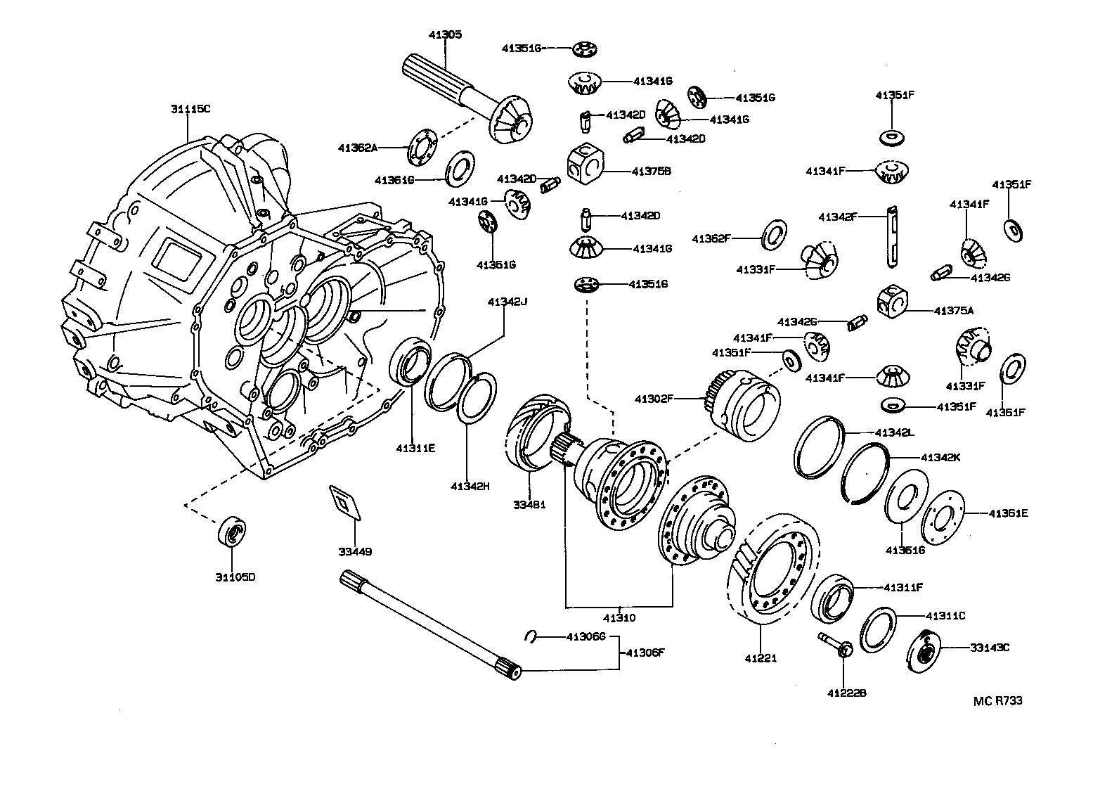 Front Axle Housing & Differential