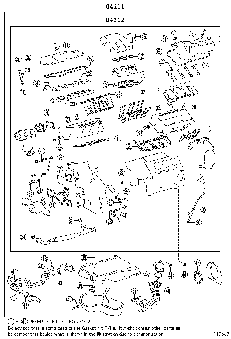 Engine Overhaul Gasket Kit