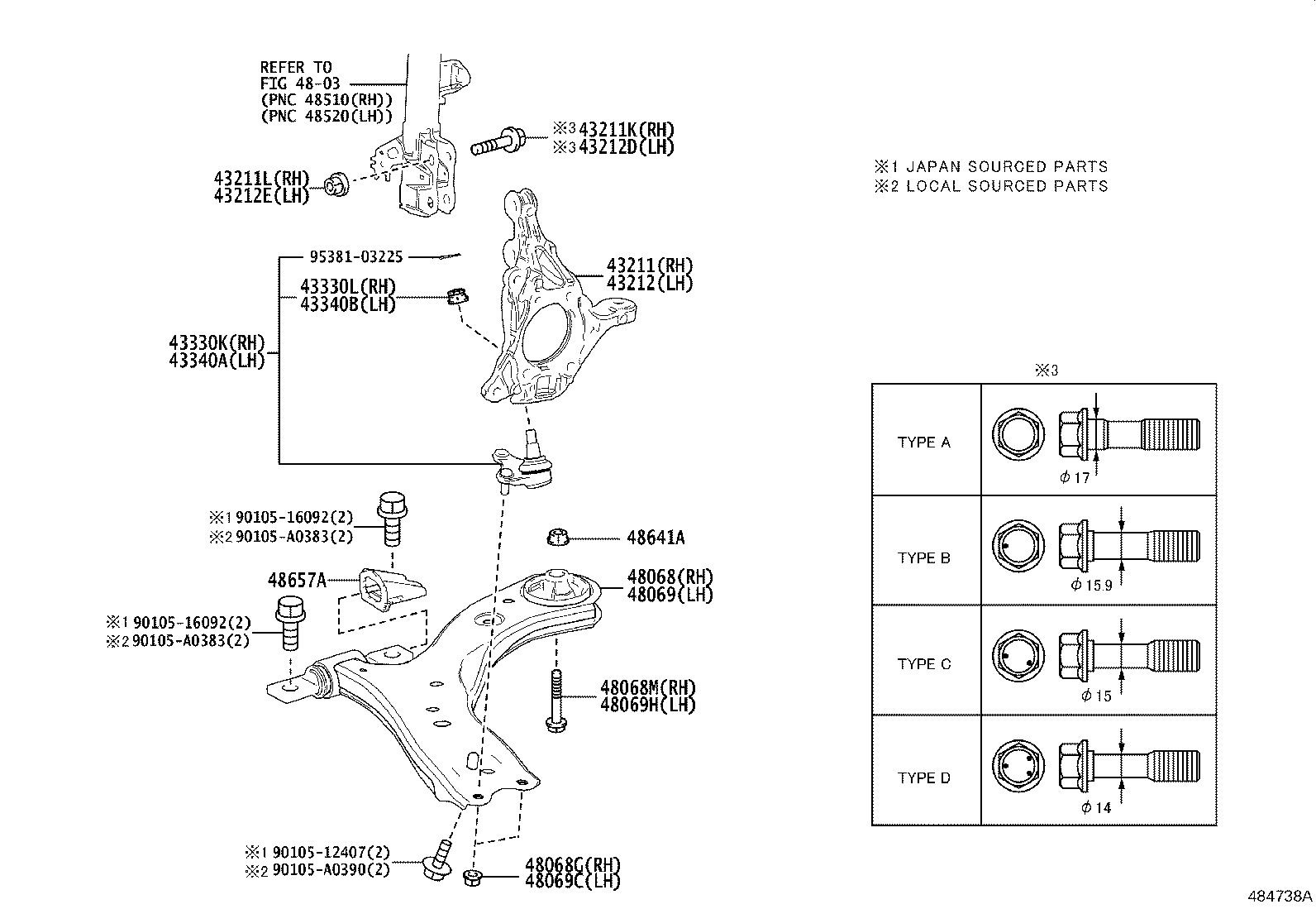 Front Axle Arm Steering Knuckle