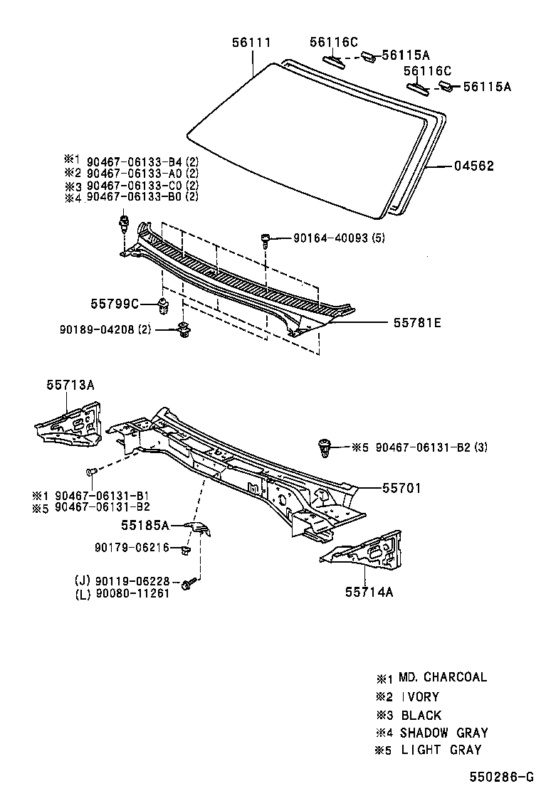 Cowl Panel & Windshield Glass