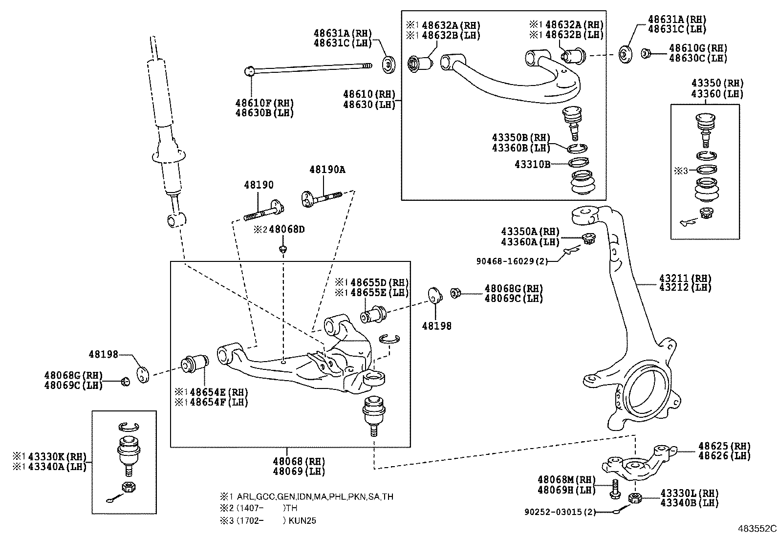 Front Axle Arm Steering Knuckle