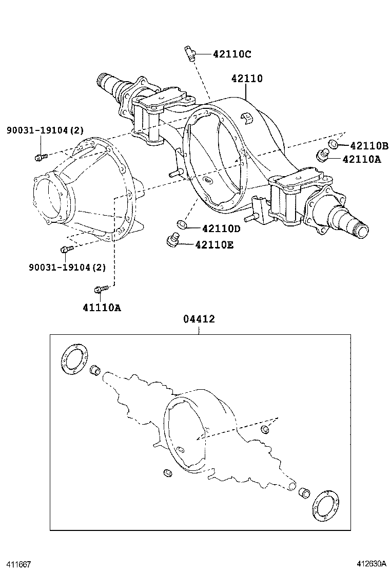 Rear Axle Housing Differential