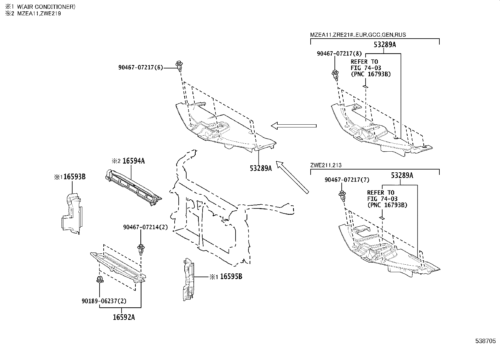 Front Fender Apron Dash Panel