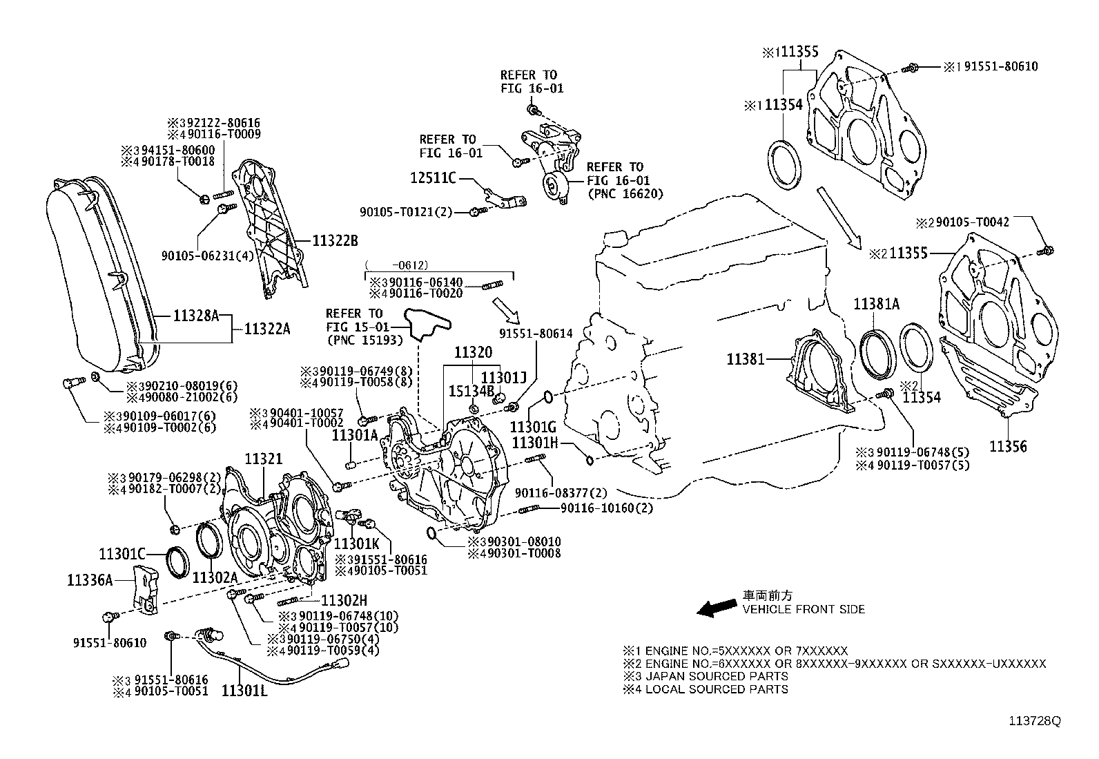 Timing Gear Cover & Rear End Plate