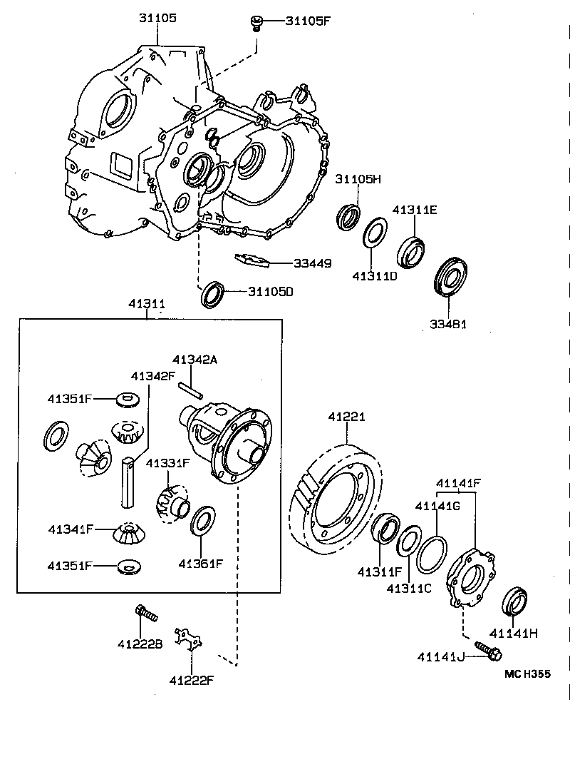 Front Axle Housing & Differential