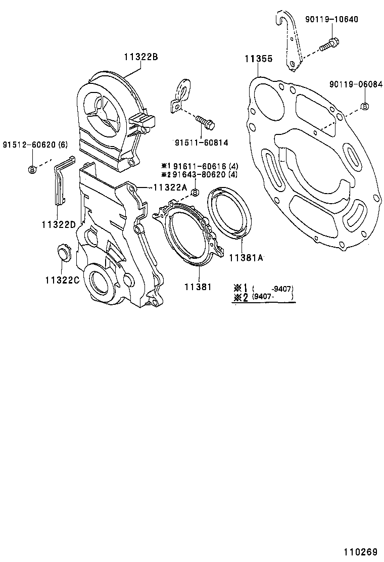 Timing Gear Cover & Rear End Plate