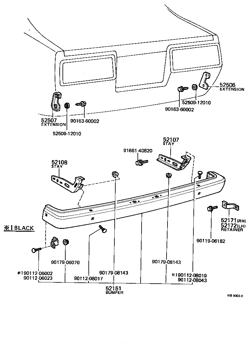 Rear Bumper & Bumper Stay