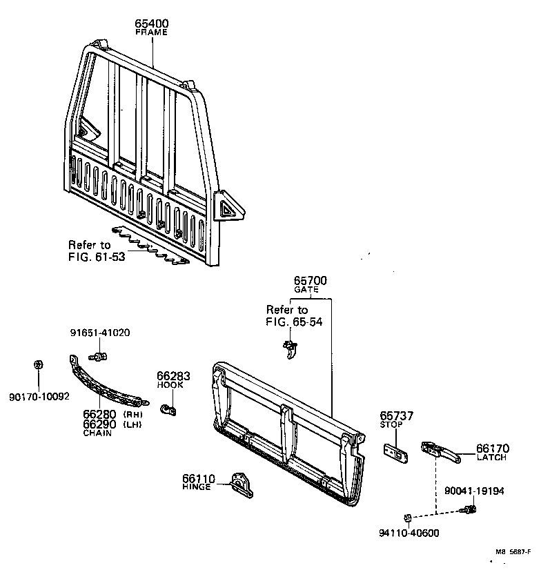 Puerta trasera del marco del protector del cuerpo trasero