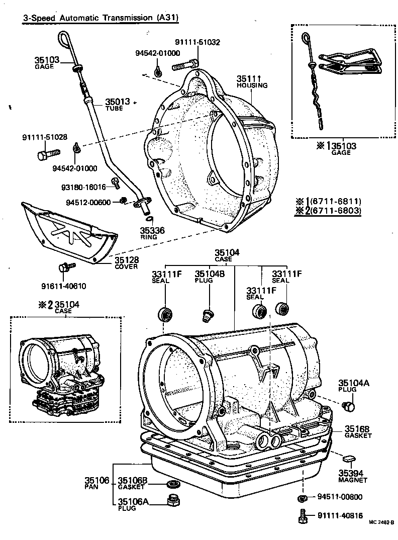 Caja de transmisión y cárter de aceite