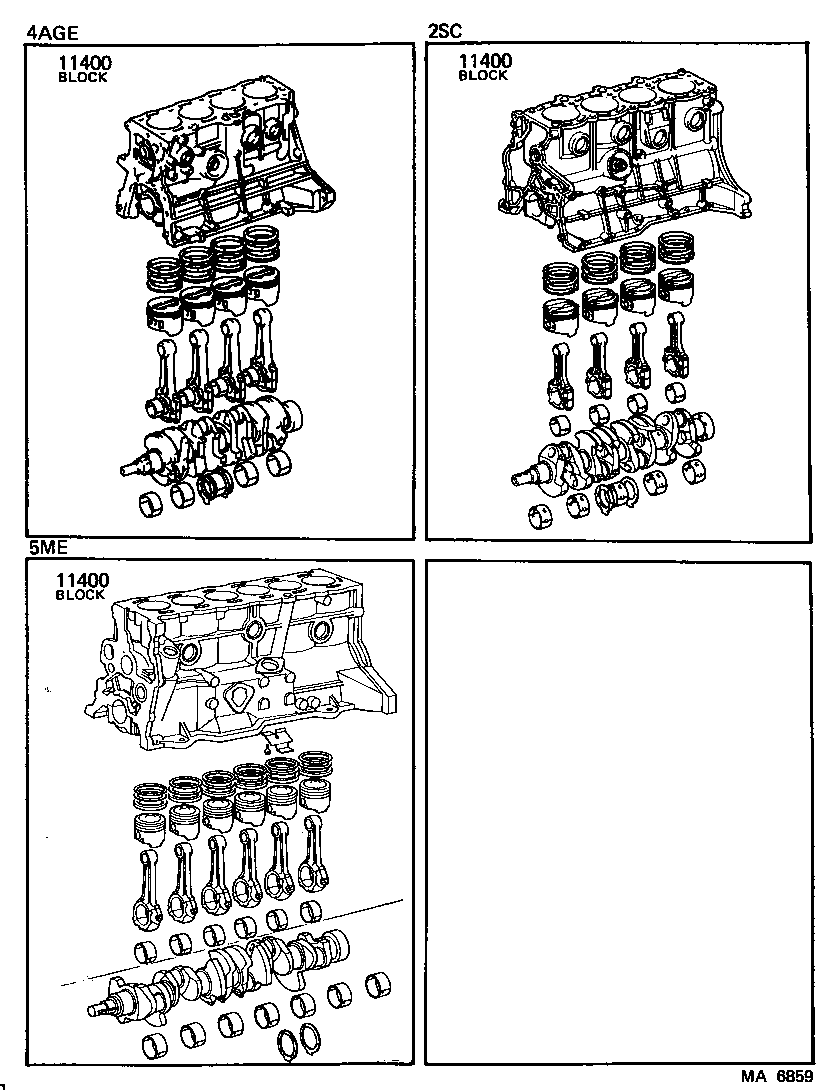 Conjunto de bloque corto