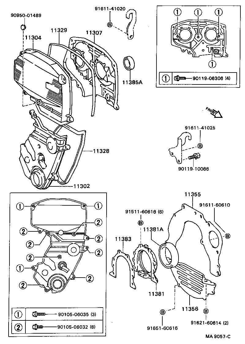 Timing Gear Cover & Rear End Plate