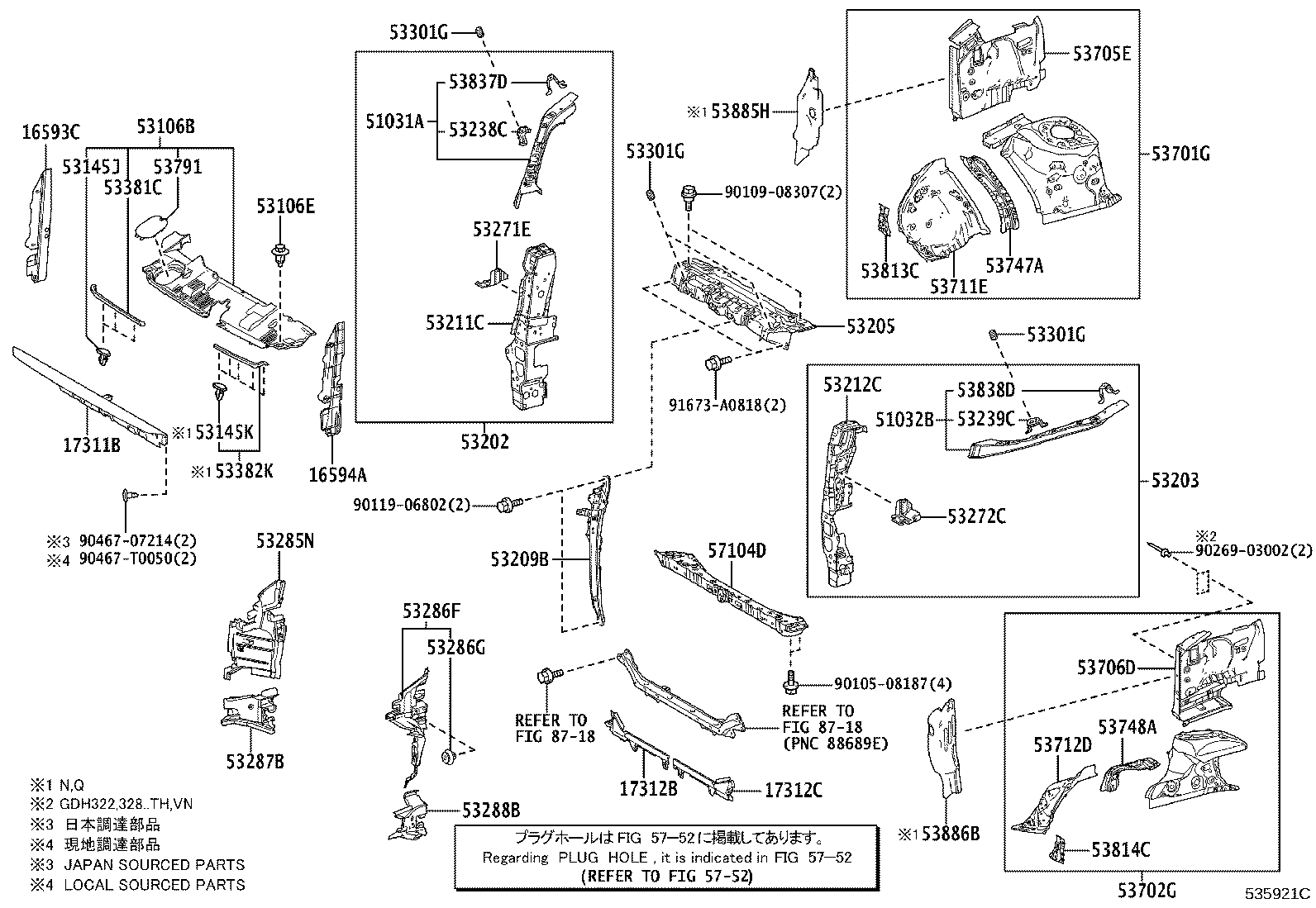Front Fender Apron Dash Panel