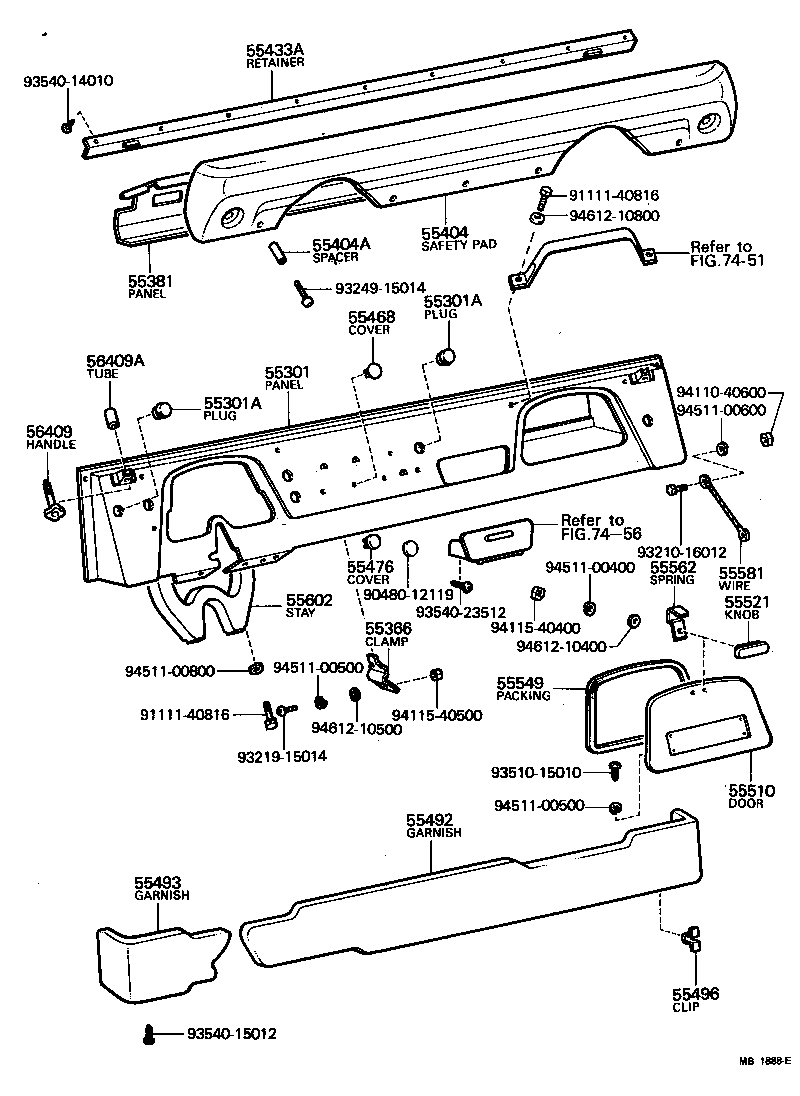 Instrument Panel Glove Compartment