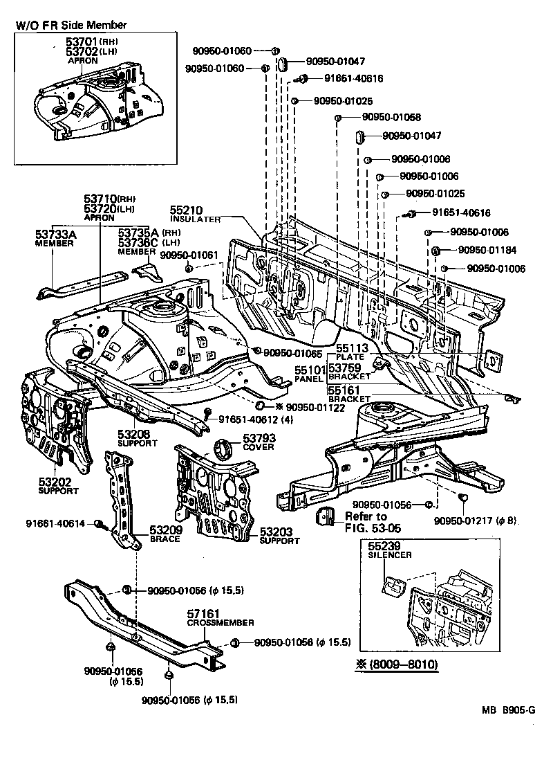 Front Fender Apron Dash Panel