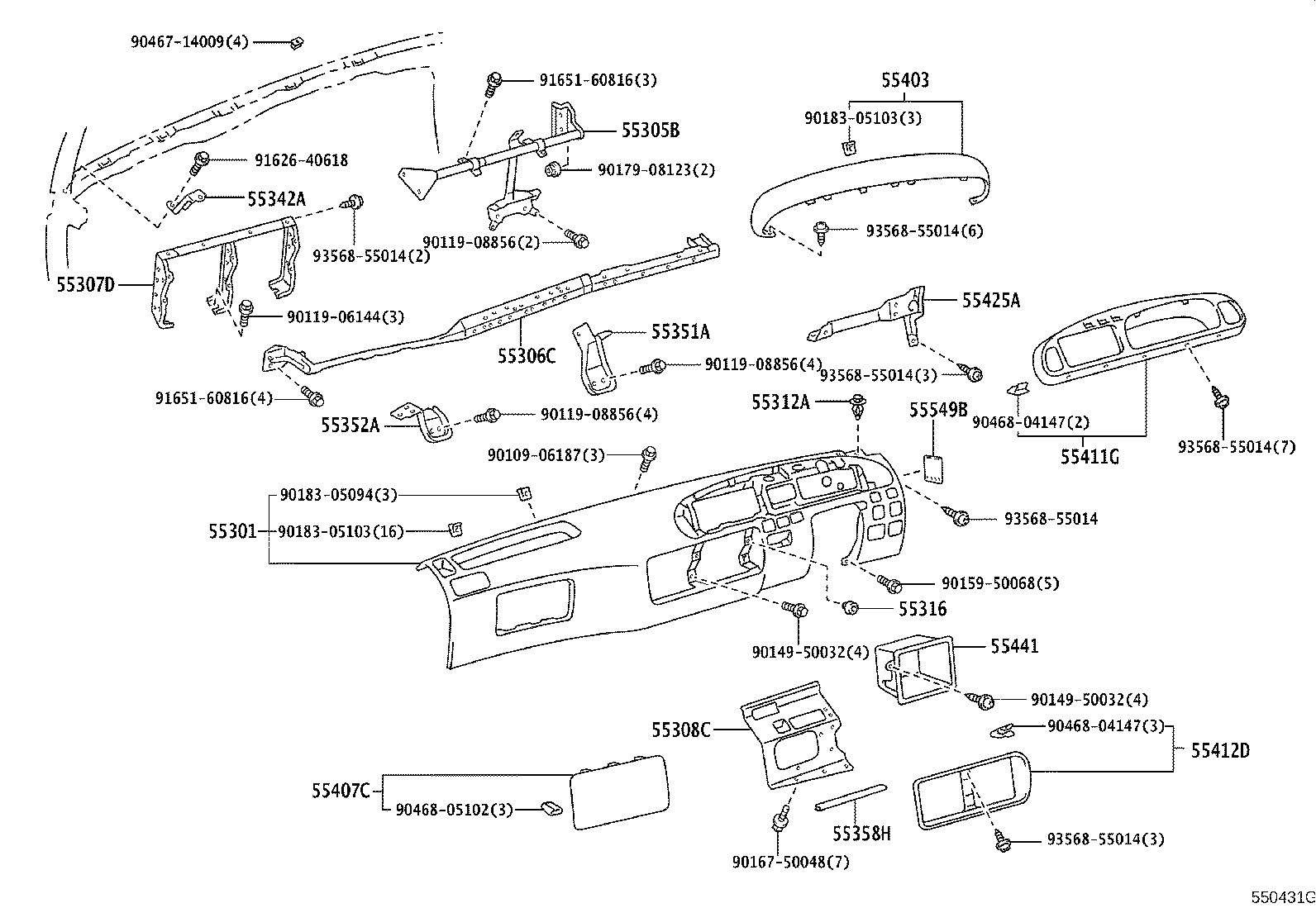 Instrument Panel Glove Compartment