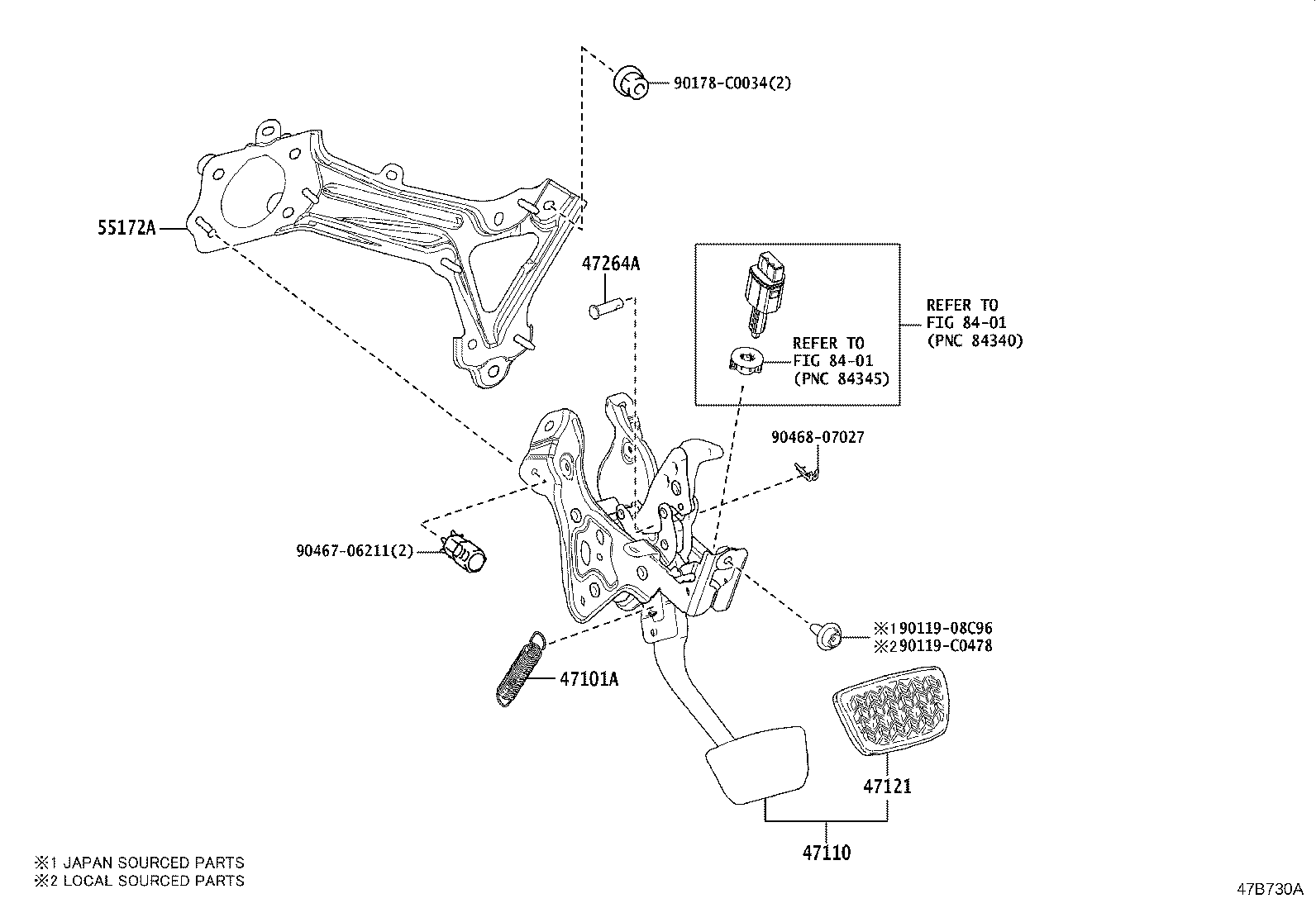 Brake Pedal & Bracket