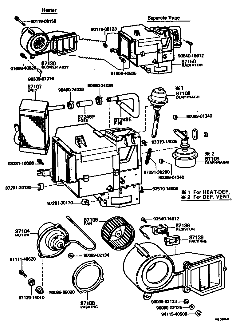 Heating Air Conditioning Heater Unit Blower