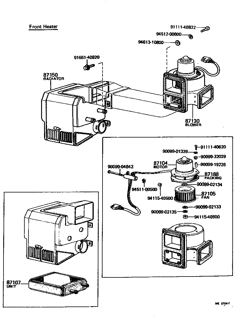 Heating Air Conditioning Heater Unit Blower