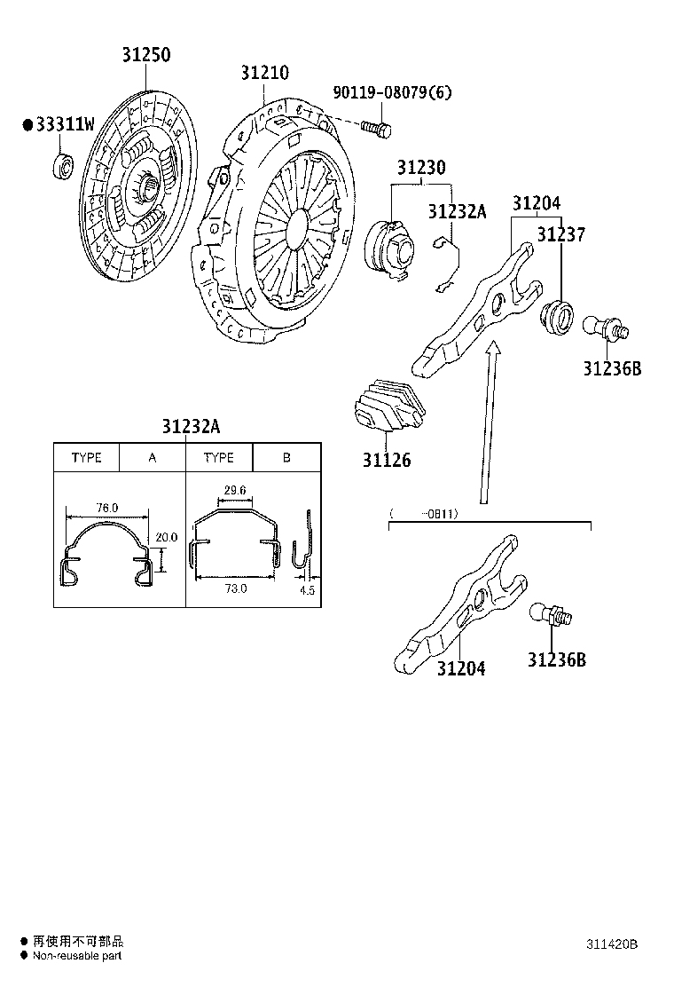 Clutch & Release Fork