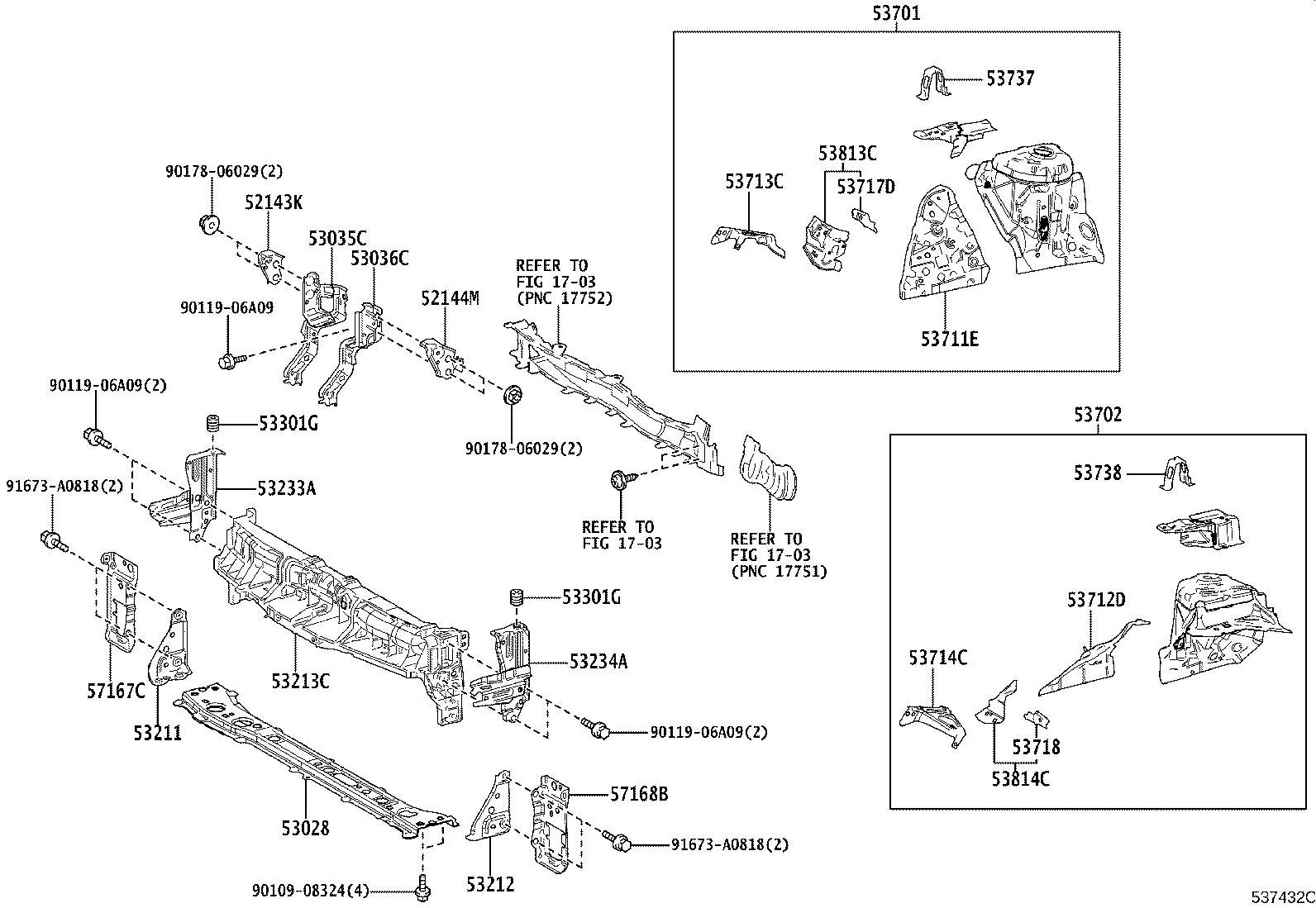 Front Fender Apron Dash Panel