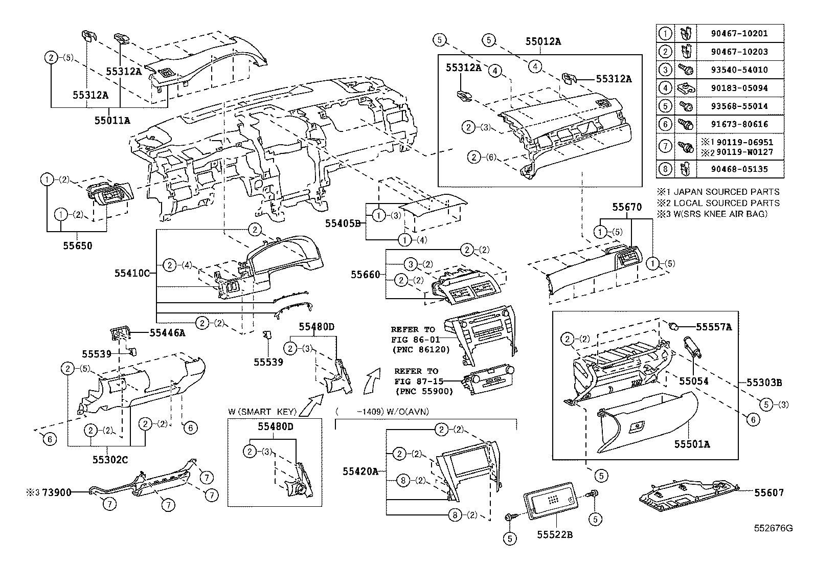 Instrument Panel Glove Compartment