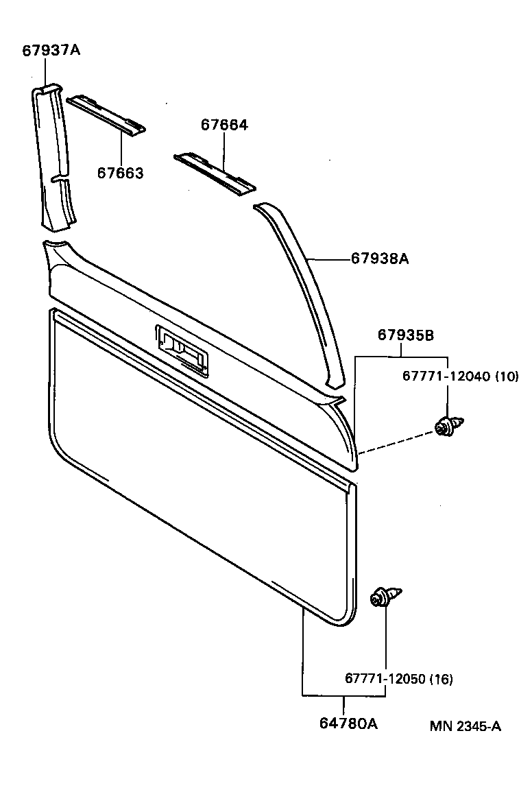 Back Door Panel Glass