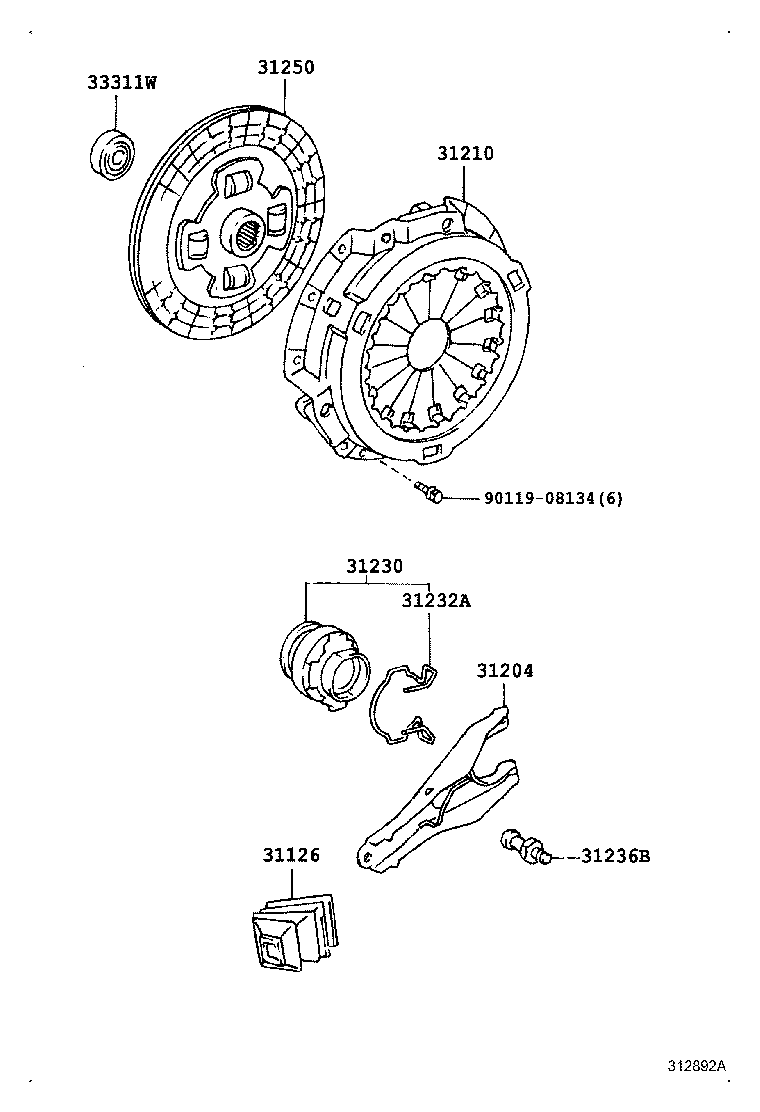 Horquilla de embrague y liberación