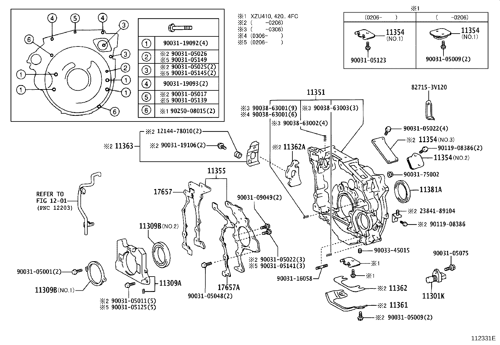 Timing Gear Cover & Rear End Plate