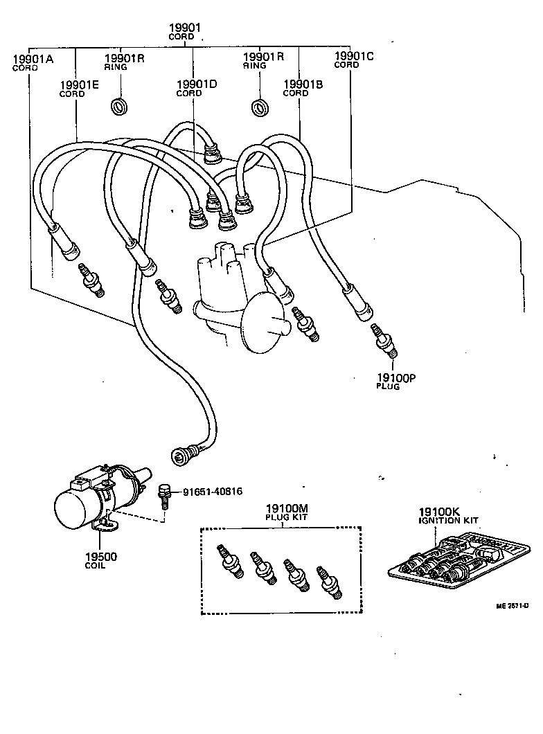 Ignition Coil Spark Plug Glow Plug