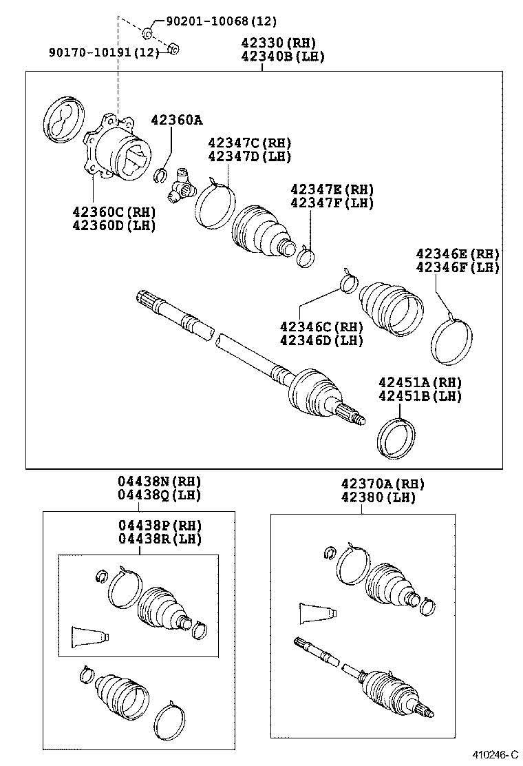 Rear Axle Shaft Hub