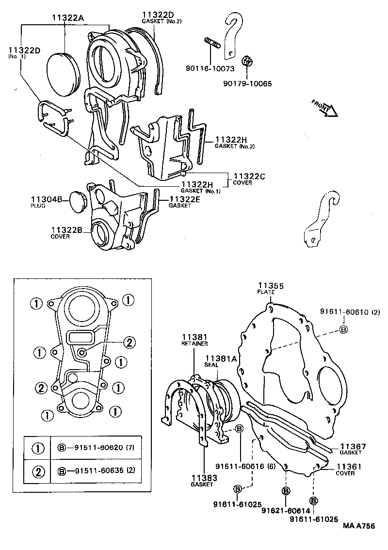 Timing Gear Cover & Rear End Plate