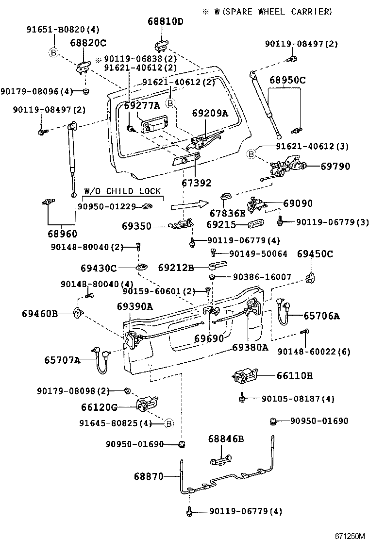 Back Door Lock Hinge