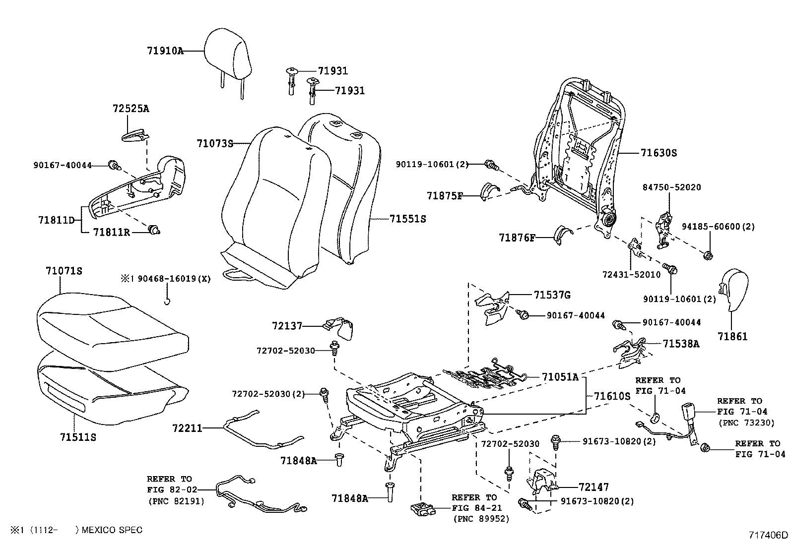 Asiento delantero y riel del asiento