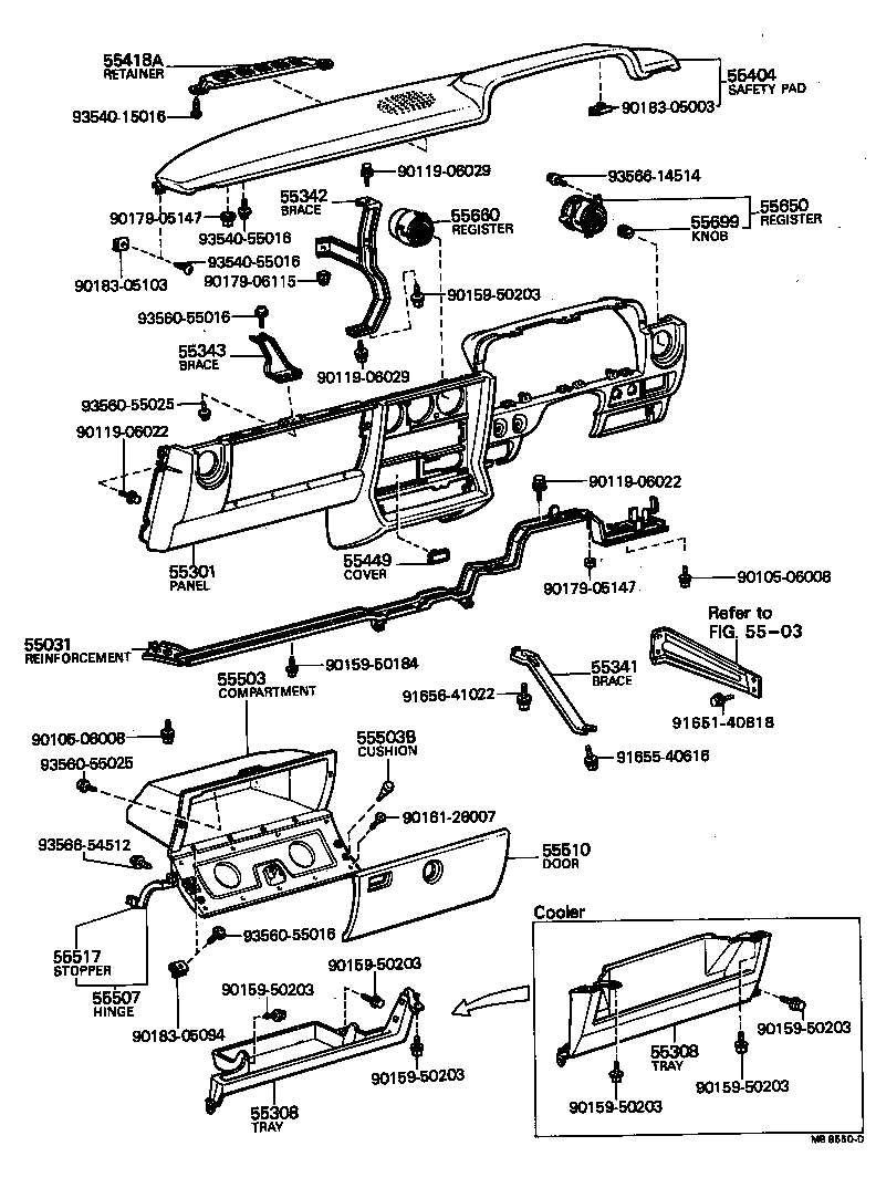 Instrument Panel Glove Compartment