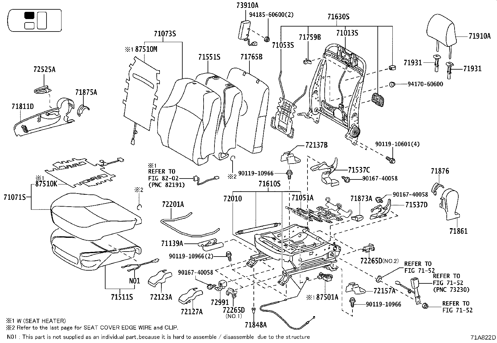 Asiento y pista del asiento