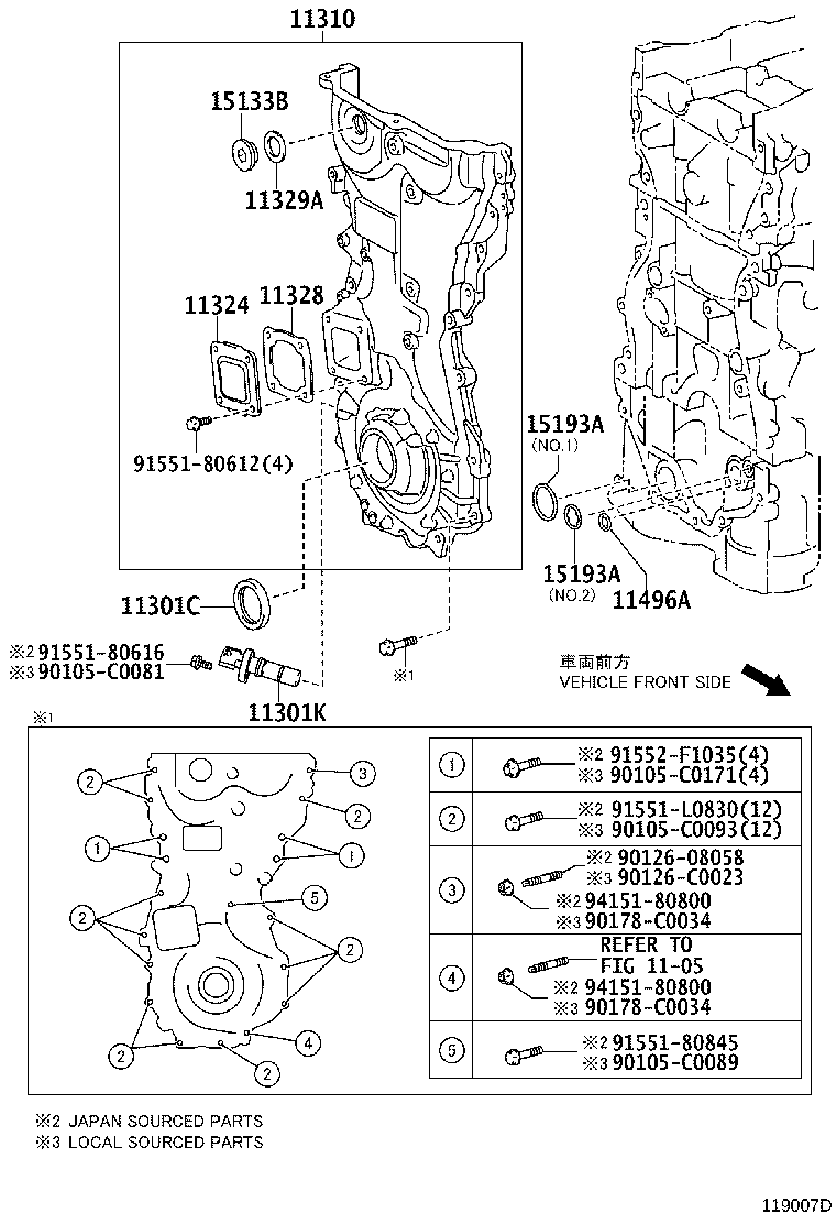 Timing Gear Cover & Rear End Plate