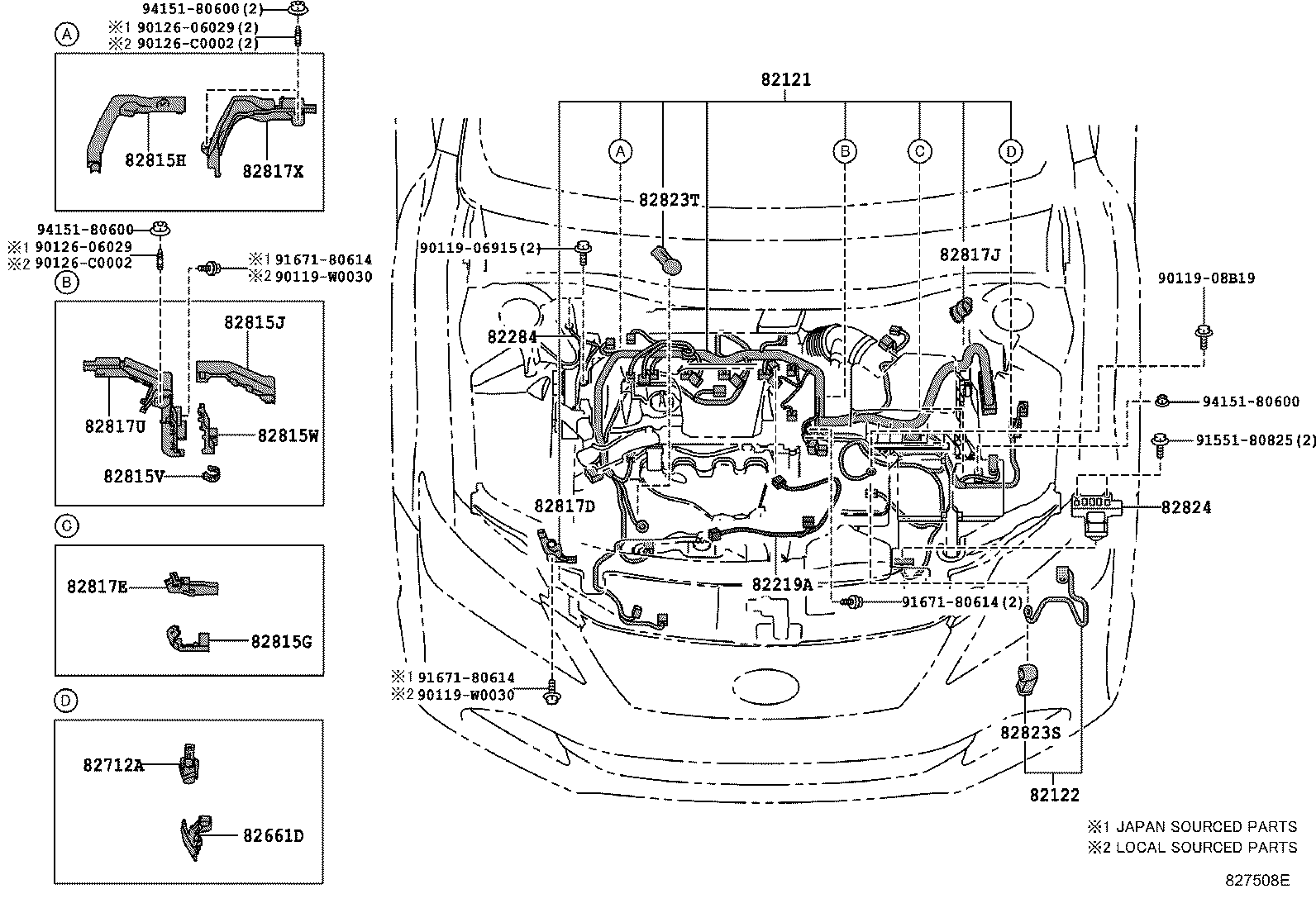 Cableado y abrazadera