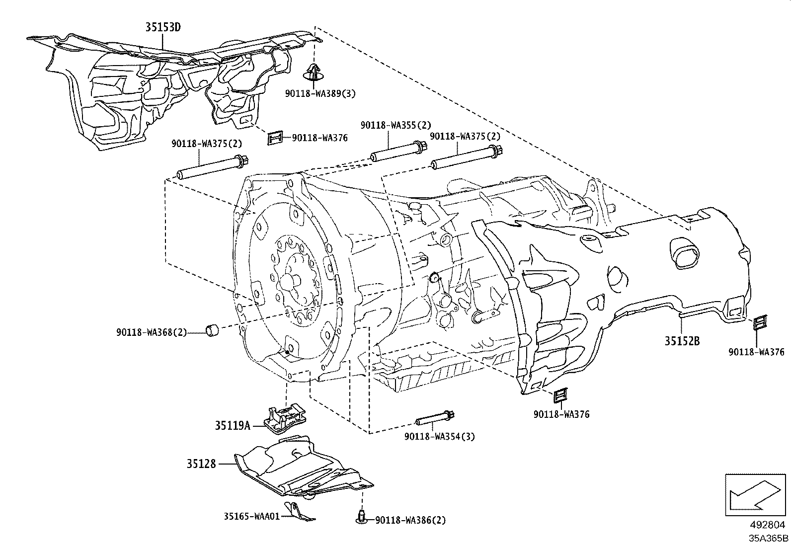 Caja de transmisión y cárter de aceite