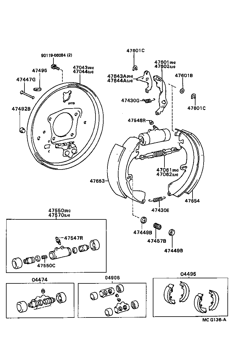 Rear Drum Brake Wheel Cylinder Backing Plate