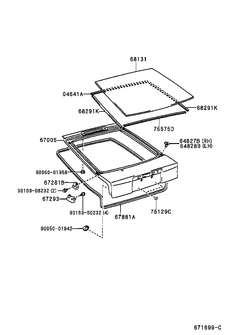 Back Door Panel Glass